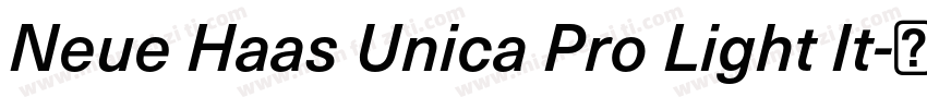 Neue Haas Unica Pro Light It字体转换